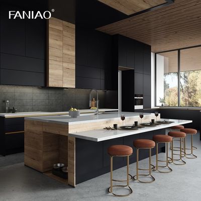Kitchen Wood Melamine Kitchen Cabinet with DTC Hardware