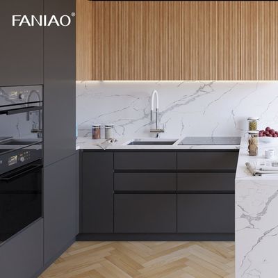 China Manufacturer Direct Melamine Kitchen Cabinet For Apartments And Hotel