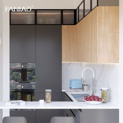 China Manufacturer Direct Melamine Kitchen Cabinet For Apartments And Hotel