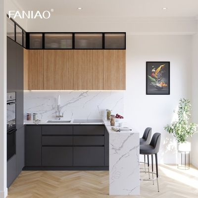 China Manufacturer Direct Melamine Kitchen Cabinet For Apartments And Hotel