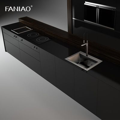 Melamine Kitchen Cabinets Villa Modern Kitchen Cabinet with Particleboard Carcase