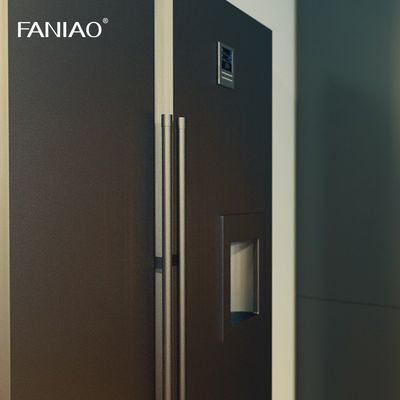 Minimalist Design Melamine Finish Green Wooden Modern Open Kitchen Cabinet