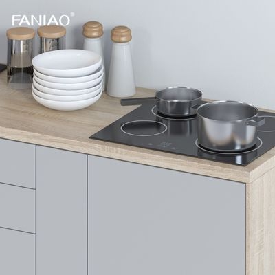 Modern Melamine Kitchen Cabinets Golden Supplier Handleless Small Kitchen Cabinet For Apartment