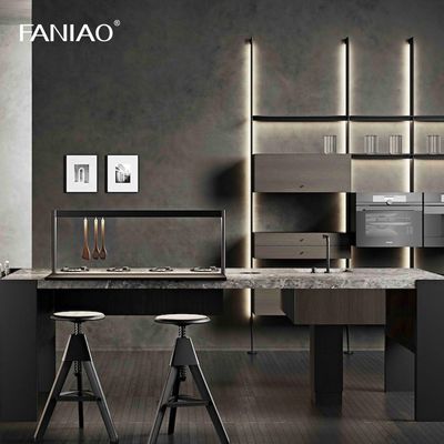 Building Project Contractor RTA Solid Wood Melamine MDF Plywood Kitchen Cabinets Sets