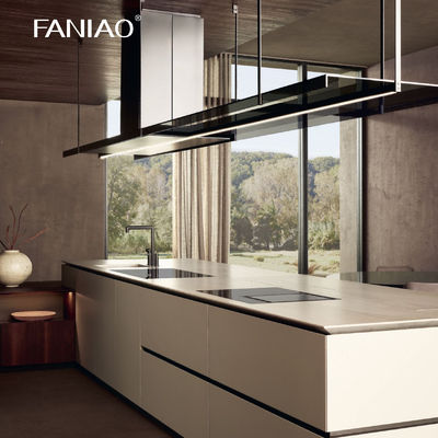 Professional One-Stop Designs Modular Kitchen Melamine Wood Modern Kitchen Cabinets For Villa Apartment