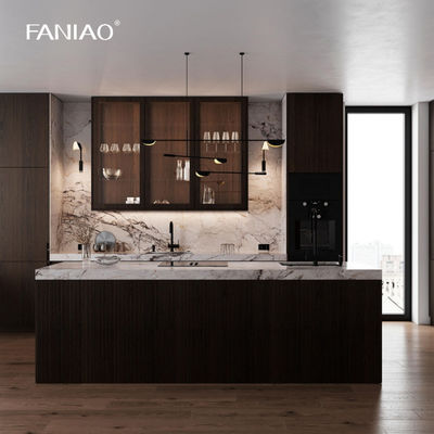 Smart Modern Style Customize Cabinet Melamine Kitchen Cabinet For Villa Project