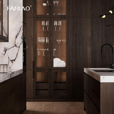 Smart Modern Style Customize Cabinet Melamine Kitchen Cabinet For Villa Project