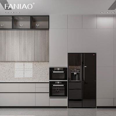 Factory Direct Supply Kitchen Furniture Manufacturer Wood Melamine Kitchen Cabinet