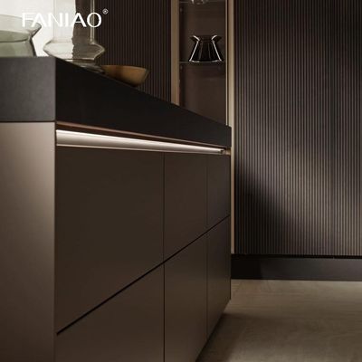 Direct Wholesale Modern Modular Melamine Cabinets Flat Panel Full Overlay Kitchen Cabinets