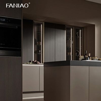 Direct Wholesale Modern Modular Melamine Cabinets Flat Panel Full Overlay Kitchen Cabinets