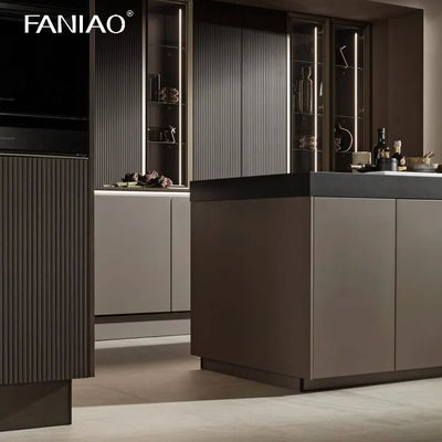 Direct Wholesale Modern Modular Melamine Cabinets Flat Panel Full Overlay Kitchen Cabinets