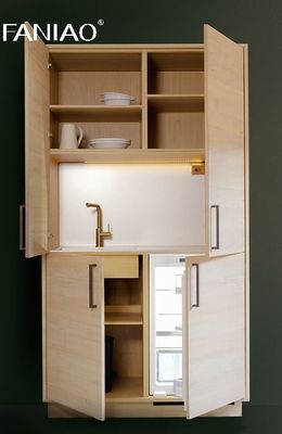 Custom Kitchen Countertop With Cabinet Mini Hotel Apartment Kitchenette Modular Melamine Kitchen Cabinets