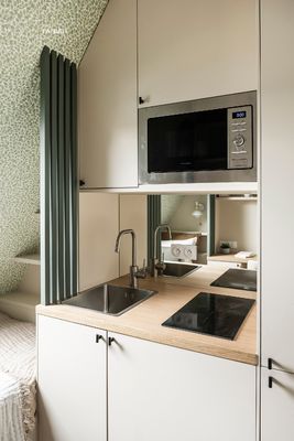 Custom Kitchen Countertop With Cabinet Mini Hotel Apartment Kitchenette Modular Melamine Kitchen Cabinets