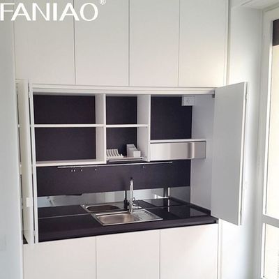 Mini Kitchenette Melamine Kitchen Cabinet for Hotel Kitchen Apartment Cabinet Project