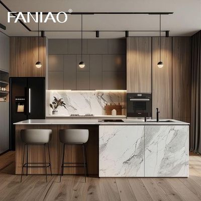 Cabinets Supplier Modern Island Kitchen Designs Complete Metal Laminate Glossy Kitchen Cabinets