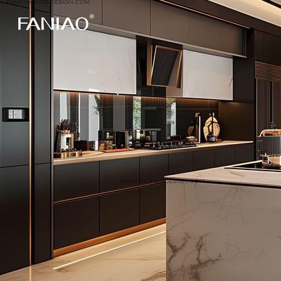 Cabinets Supplier Modern Island Kitchen Designs Complete Metal Laminate Glossy Kitchen Cabinets