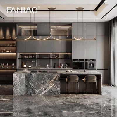 Cabinets Supplier Modern Island Kitchen Designs Complete Metal Laminate Glossy Kitchen Cabinets