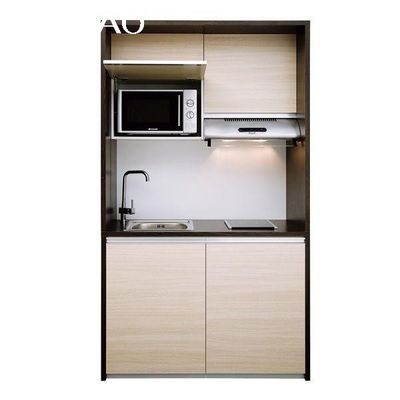 Modern Small Kitchen Cabinets With Single Bowl Sink for Small Room Apartment Design
