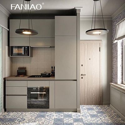 Modern Small Kitchen Cabinets With Single Bowl Sink for Small Room Apartment Design