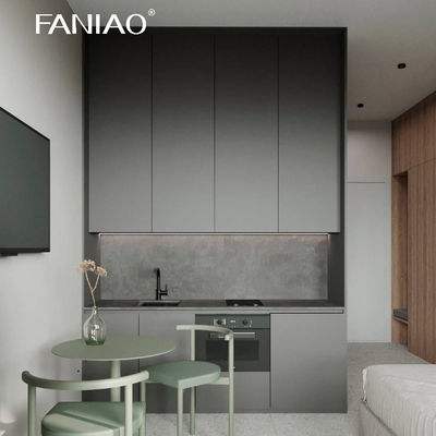 Modern Small Kitchen Cabinets With Single Bowl Sink for Small Room Apartment Design