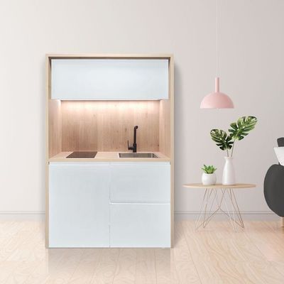 Custom Ready to Assemble Melamine Hotel Modern Mini Kitchen Cabinet for Project