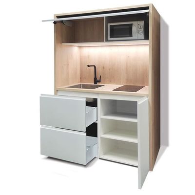 Custom Ready to Assemble Melamine Hotel Modern Mini Kitchen Cabinet for Project