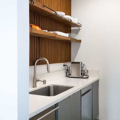 Custom Ready to Assemble Melamine Hotel Modern Mini Kitchen Cabinet for Project
