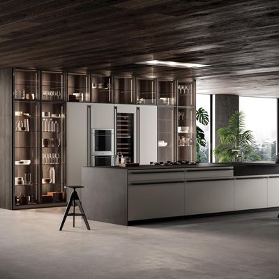 Smart Complete Set Melamine Cupboards Supplies Custom Wooden Pantry Modern Design Villa Kitchen Cabinet
