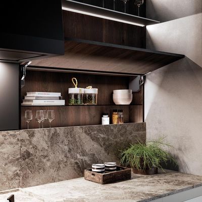 Smart Complete Set Melamine Cupboards Supplies Custom Wooden Pantry Modern Design Villa Kitchen Cabinet