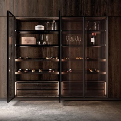 Smart Complete Set Melamine Cupboards Supplies Custom Wooden Pantry Modern Design Villa Kitchen Cabinet