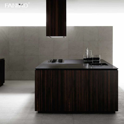 Custom Luxury Villa Lacquer Double Sink Island Design Modern Full Kitchen Cabinet