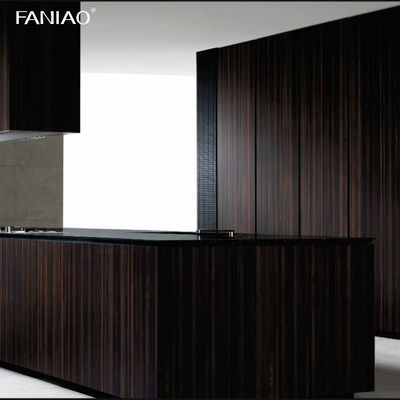 Custom Luxury Villa Lacquer Double Sink Island Design Modern Full Kitchen Cabinet