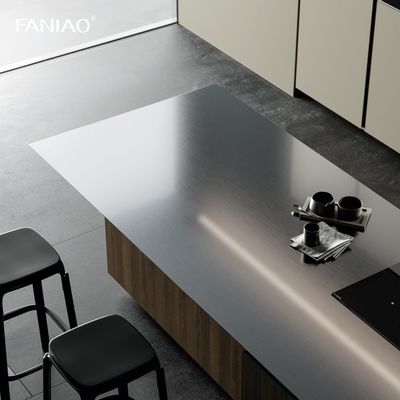 Modern Minimalist Style Stainless Steel Solid Wood Kitchen Cabinet Kitchen Furniture Custom Kitchen Cabinet Sets