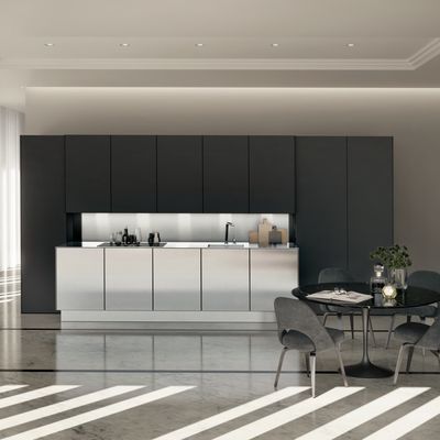 Modular Stainless Steel Kitchen Cabinets Smart Cupboard Lacquer Kitchen Small Cabinet Sets