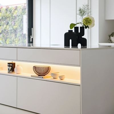 Wholesale Modern White L Shaped Melamine Kitchen New Design Kitchen Cabinets