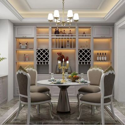 Customized Modern PVC Kitchen Cabinets L Shape Classic Grey Kitchen Cabinet