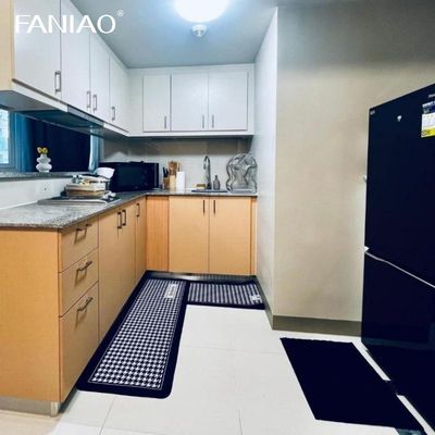 Lacquer Small Kitchen Cabinets Solid Wood All In One Mini Kitchenette for Hotel Project