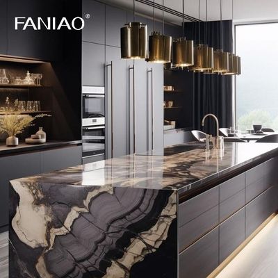 High Gloss Solid Wood Kitchen Design Cabinets Set Furniture Custom Modern Melamine Kitchen Cabinet