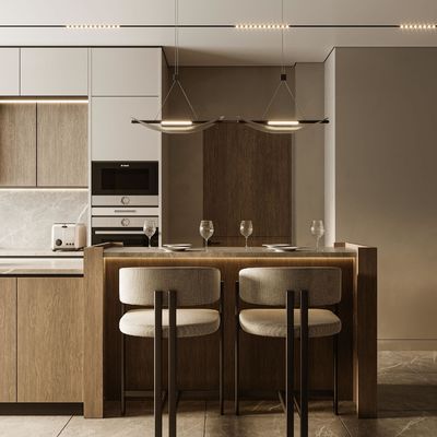 Villa Wood Grain Complete Sets Modern Designs Solid Wood Kitchen Cabinet Sets