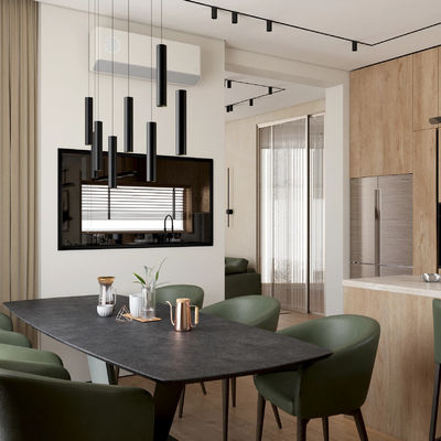 Modern Complete Open Kitchen Designs Apartment Hotel Wood Veneer Kitchen Cabinet