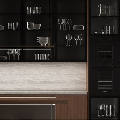 Factory Directly Custom Villa Home Smart Melamine Cabinet Kitchen With Island