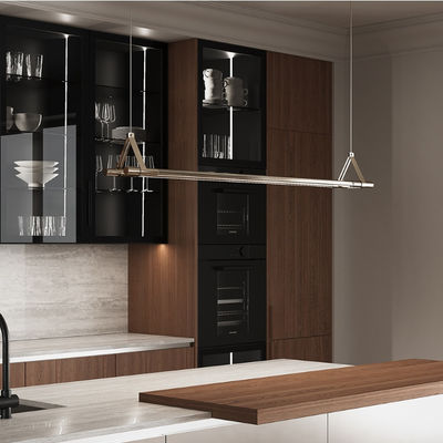 Factory Directly Custom Villa Home Smart Melamine Cabinet Kitchen With Island