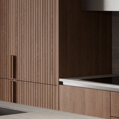 Factory Directly Custom Villa Home Smart Melamine Cabinet Kitchen With Island