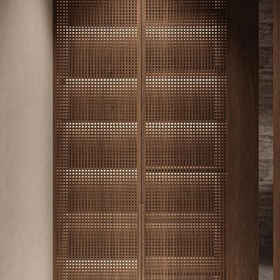 Minimalism Style Wood Veneer Wooden Kitchen Cabinet Modular Kitchen
