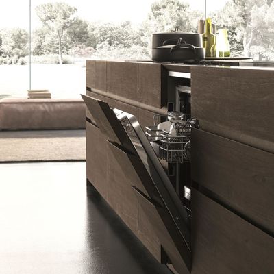 Kitchen Design Custom Smart Complete Sets Stainless Steel Kitchen Cabinets With Wood Grain Island
