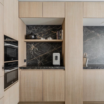 Wood Luxury Full Luxury Kitchen Cabinet Custom Modern Designs Wood Veneer Kitchen Cabinets For Villa