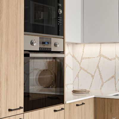 Wall Modern Kitchen Cabinet Villa Designs Simple Custom Luxury Wood Veneer Kitchen Cabinet