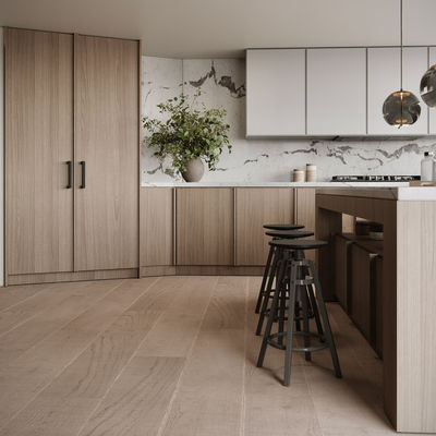 Kitchen Storage Wood Grain Modular Kitchen Cabinets Complete Sets For Villa