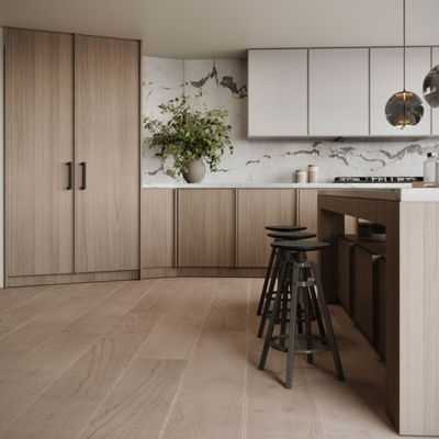 Kitchen Storage Wood Grain Modular Kitchen Cabinets Complete Sets For Villa