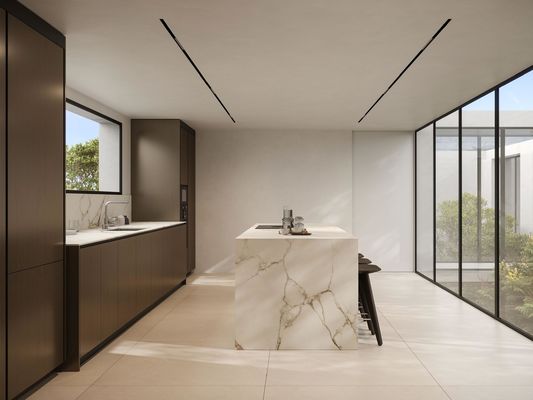 Multifunctional Household High End Wood Veneer Kitchen Furniture For Apartments And Hotel